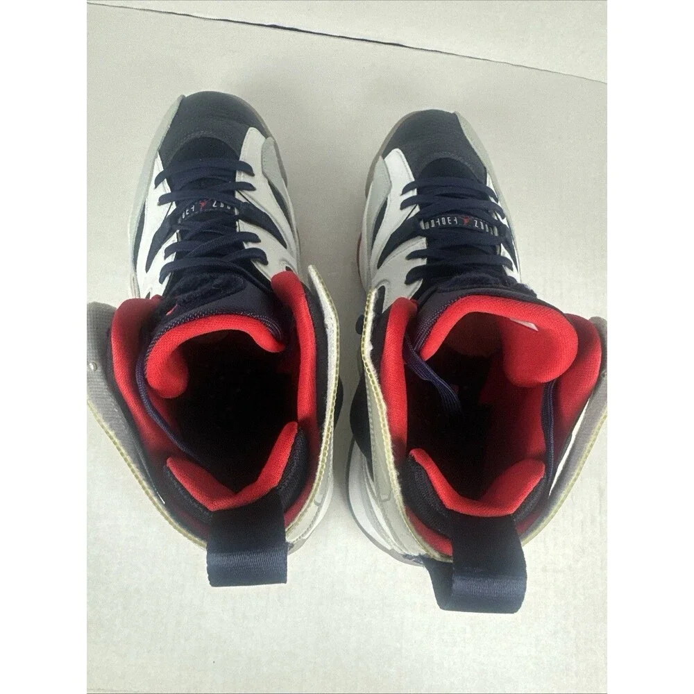 Men’s 9.5 Jordan Jumpman Two Trey sneakers White/Midnight Navy/University Red